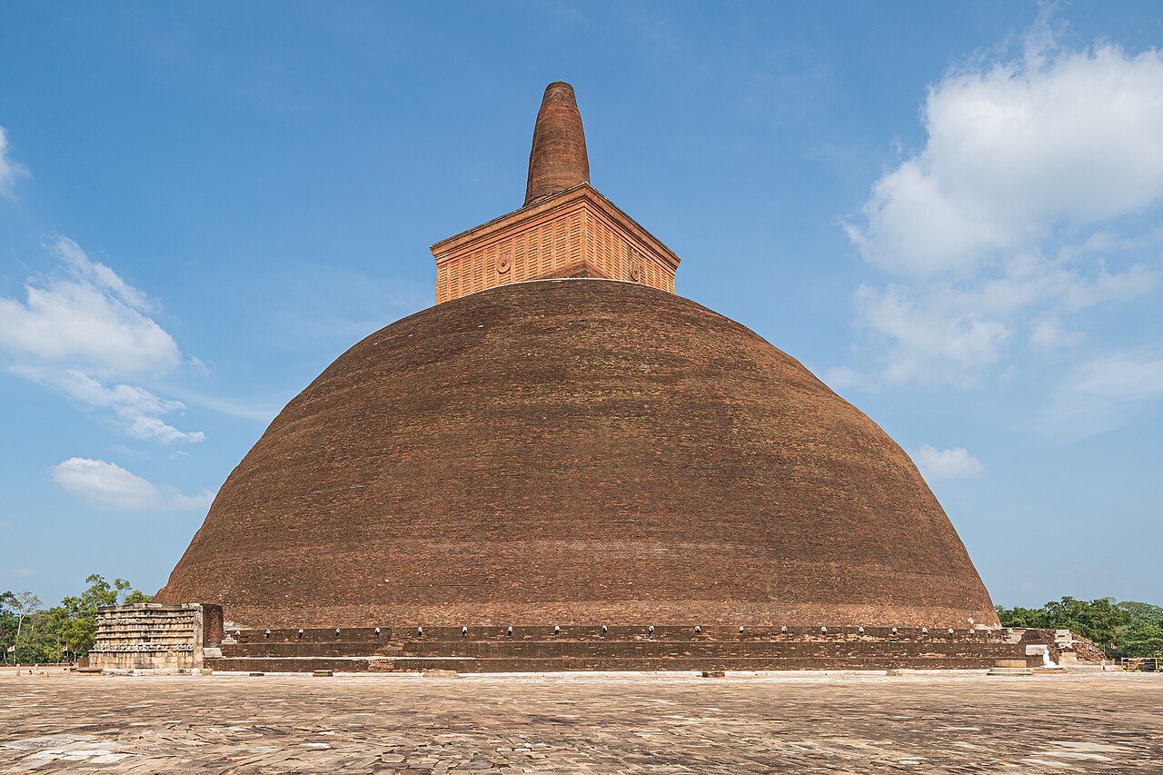 Real photo of Abhayagiri Stupa in Anuradhapura