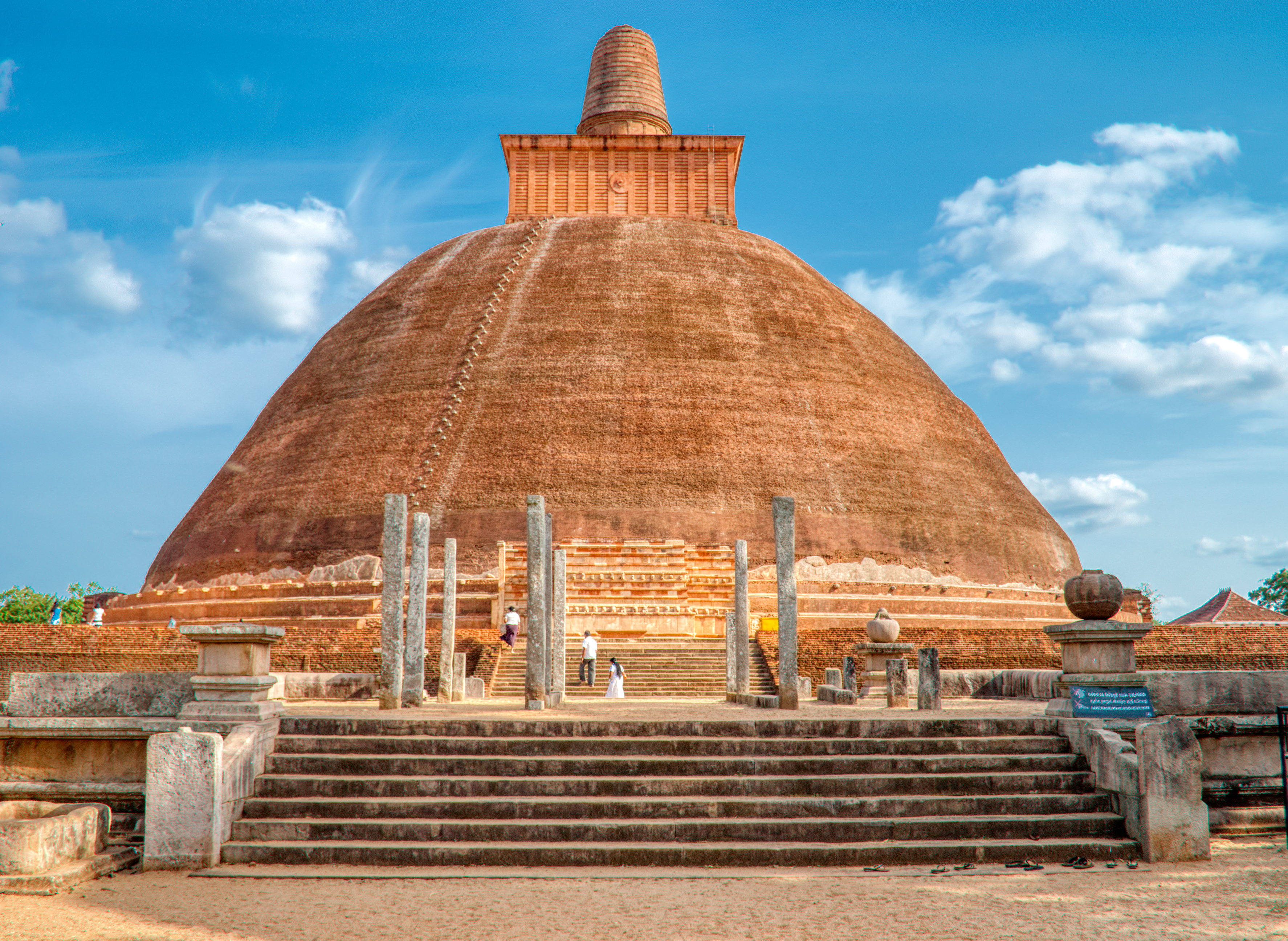 Real photo of Jetavanaramaya Colossal Terracotta Brick Stupa in Anuradhapura